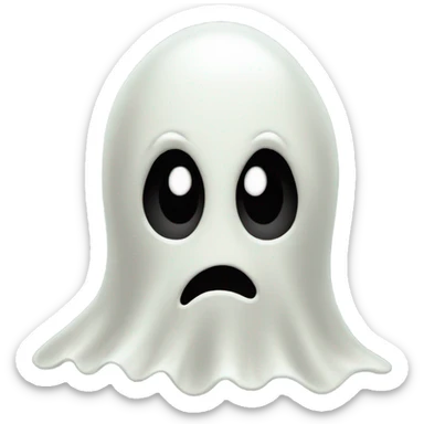 ghost with a sign that says "GG" sticker