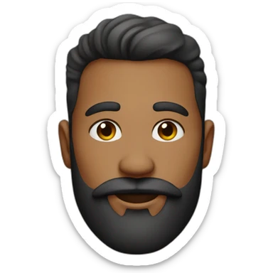 man with birthmark on right side of face at beards place sticker