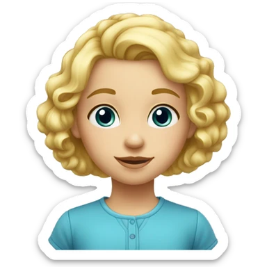 fille 9 ans blonde yeux bleu boucle et des couette sticker