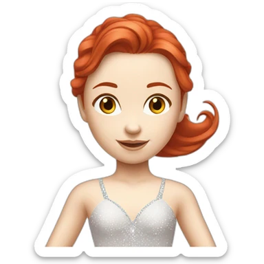 Alexandra trusova figure skater long red hair sticker