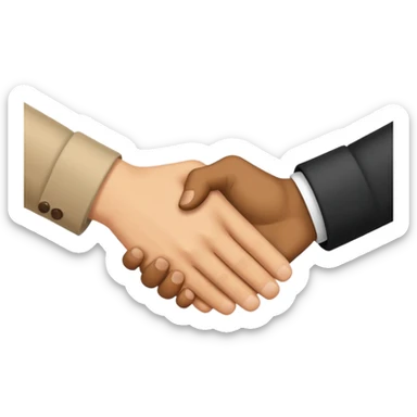 hand shake + Herat sticker