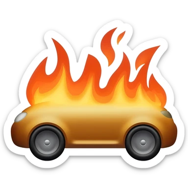 Car burning 🏎️ sticker