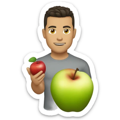 Ronaldo qui mange une pomme sticker