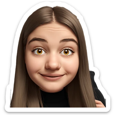 smiling girl portrait closeup sticker