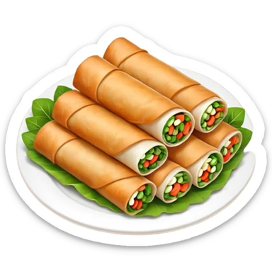 spring rolls vector make them løøo very real sticker