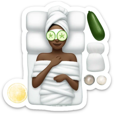 Spa day facial sticker