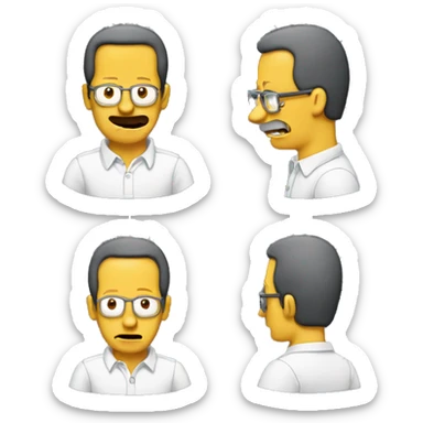Raymond Gaytan similar to a Simpson character sticker