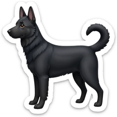 black german shepherd sticker