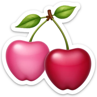 Pink cherries sticker