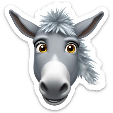 Freezing donkey sticker