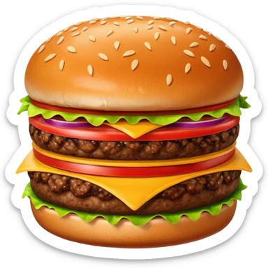 burger meat only sticker