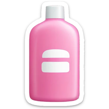 Pink shampoo bottle sticker