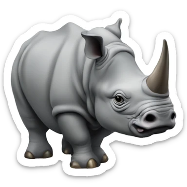 a thick book about rhino sticker