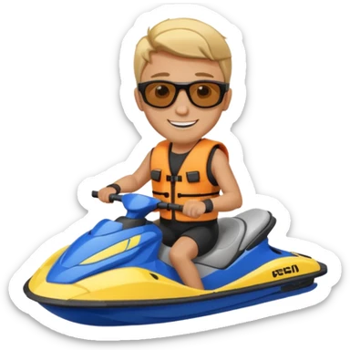 jet ski rider sticker