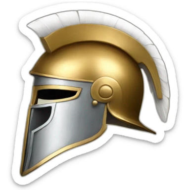 greek helmet profile sticker