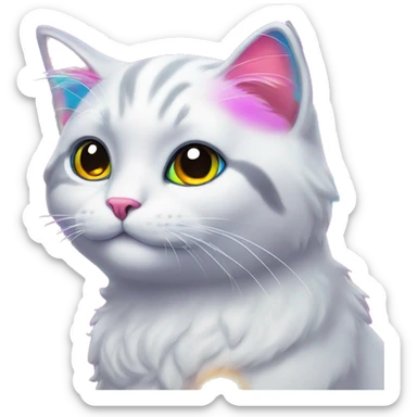 Lisa Frank cat sticker