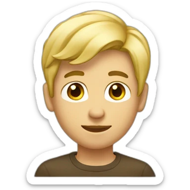garcon cheveux blond foncé sticker