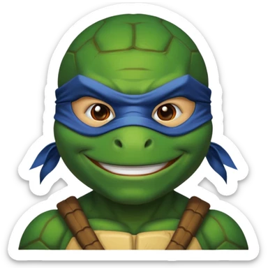 Ninja turtles in emojis sticker