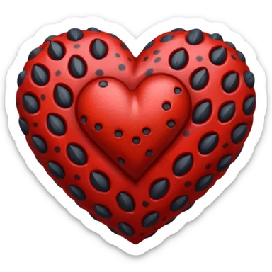 Cheetah heart sticker