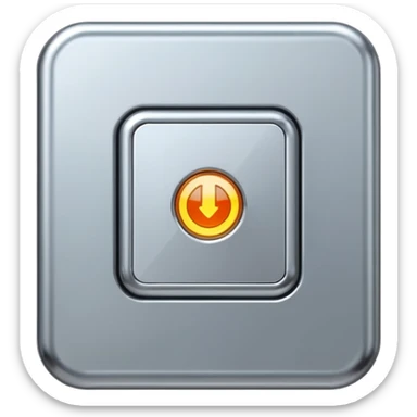 A futuristic microchip emoji made of polished silver chrome, minimal circuit details, smooth metallic surface, soft lighting, iOS emoji style, centered, clean white background sticker