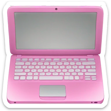 Pink laptop  sticker