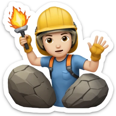 pero tiene que representar un accidente. un objeto golpeando el casco de la persona, o un brazo atrapado  sticker