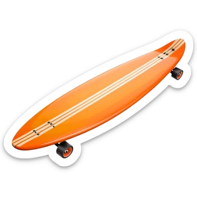 surfboard, Wooden Longboard sticker