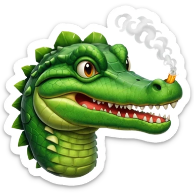 cocodrilo fumando  sticker