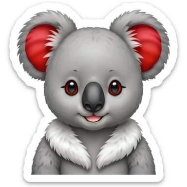 Koala with red earrings sticker