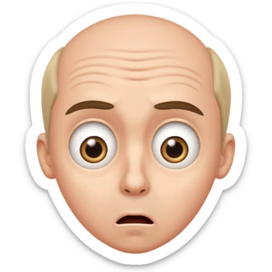 astonished man sticker