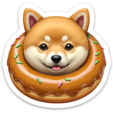 Shiba Jasper doughnut sticker