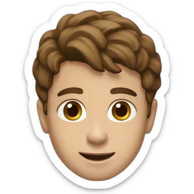 A man wearing Real Madrid shirt  with brown hair and Ali name small boy  sticker