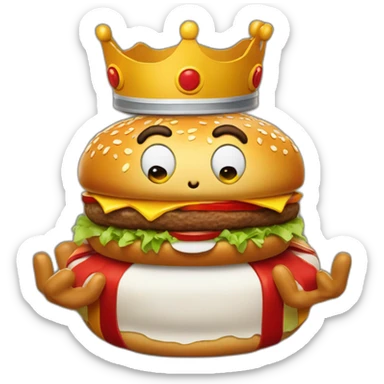 burger king mascot sticker