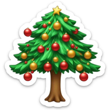Árbol de navidad decorado sticker