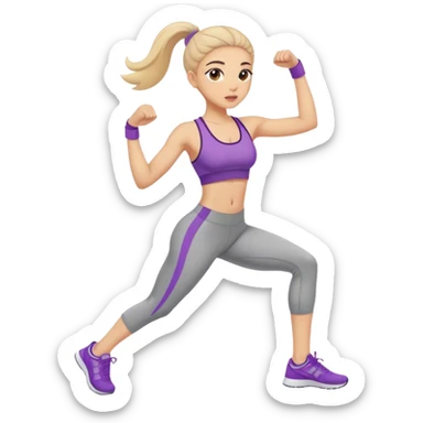 Exercising girl sticker