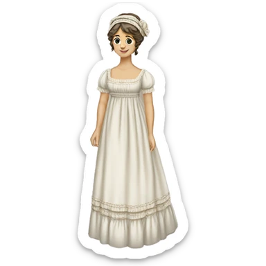 Regency Jane Austen dress sticker