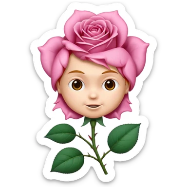 Pink roseUn emojin de chuky sticker