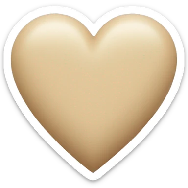 Beige colour heart sticker