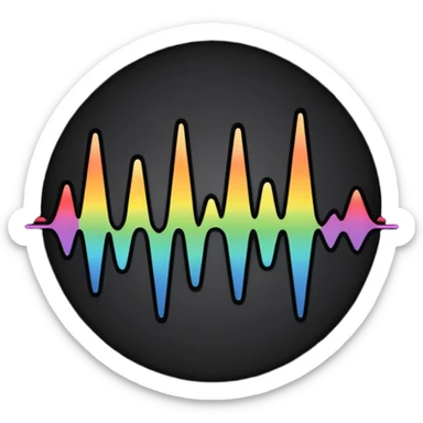 black audio spectrum, no color sticker