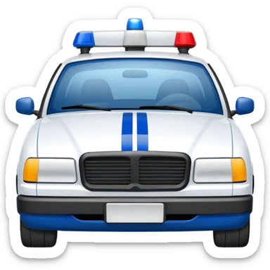 police car de face france sticker