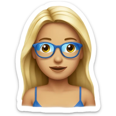 Euro beach girl  sticker