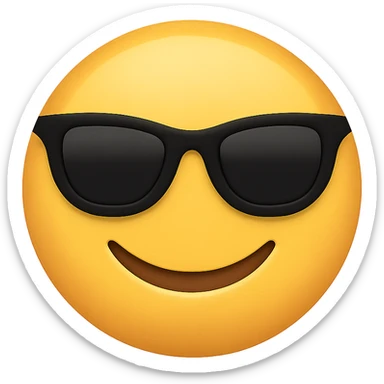 face with sunglasses emoji sticker