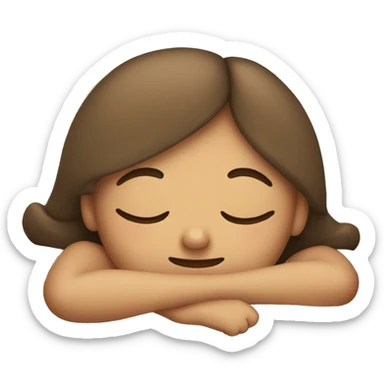 Sleeping girl sticker