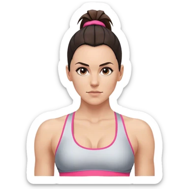 Melanie chisholm with a high ponytail wearing sports bra sticker