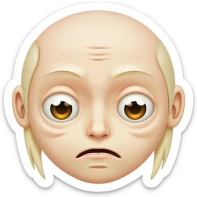 deformed face sticker