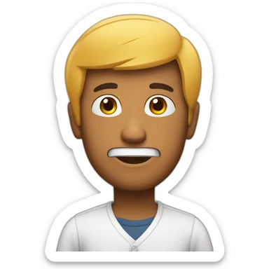 The man is explaining something sticker