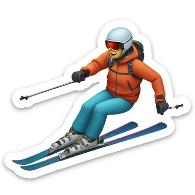 skiing sticker