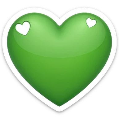 Love heart green sticker