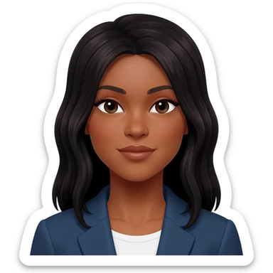 Gonemili Grace cheveux noir foncé sticker