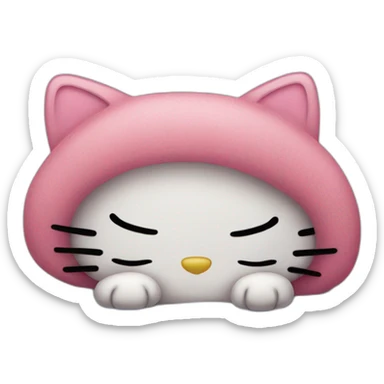 Hello kitty sleeps sticker